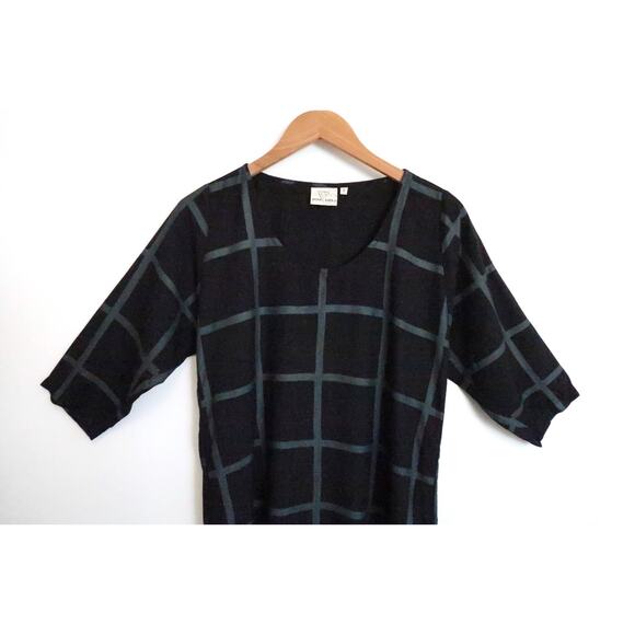 GRAVEL & GOLD San Francisco Windowpane Cotton Shift Dress Garmentory 1 S $240 - Picture 3 of 9